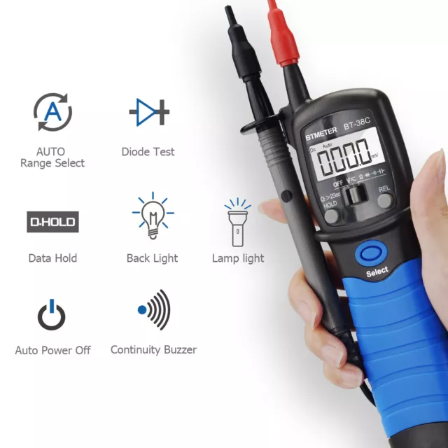 Digitales Zangenmessgerät Multimeter Handheld RMS Frequenz AC DC Amperemeter