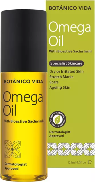 Botanico Vida Omega Oil. the 100% Natural Body Oil for Stretch Marks, Scars, Dry