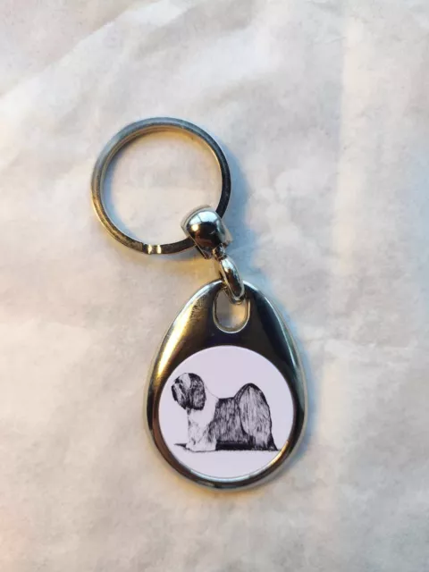 Tibetan Terrier Keyring by Curiosity Crafts