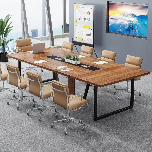 Tribesigns 8Ft Conference Table 94.49 L X 47.24 W X 29.53 H Inches Large Meeting