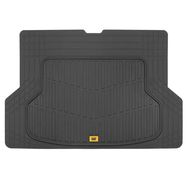 Caterpillar Rubber Cargo Car Floor Mat Black Premium Heavy Duty Trimmable Liner