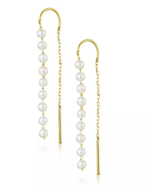 Lecarré Boucles D'Oreilles Or 18k Purity Multi Perles GB154OA Cultivadas-4.5 CM