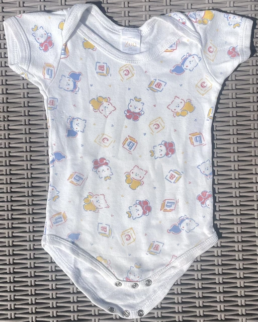 Body tuta con romper unisex cotone bianco età 6-12 mesi