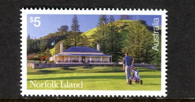 2018 Norfolk Island Golf - MUH $5 Stamp