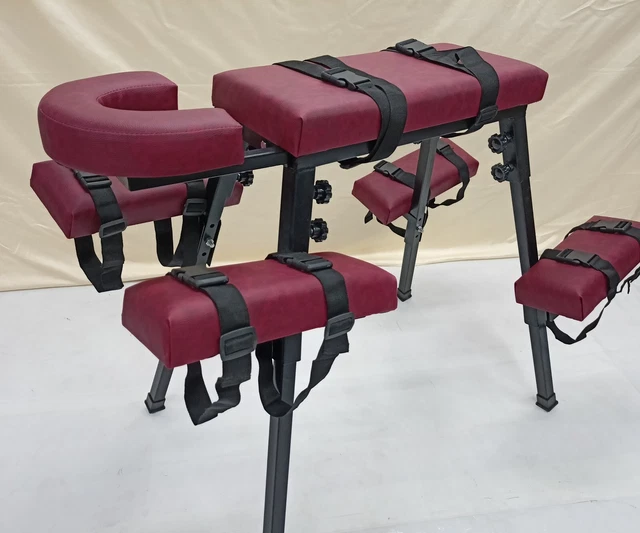Banc BDSM Portable En Métal – Contention Et Flagellation – Meuble Noir