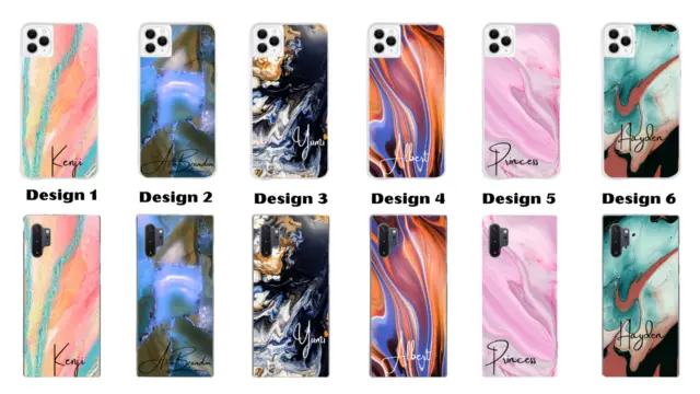 Personalised Marble Phone Case Designs Hard Plastic Clear Back Cover For Huawei