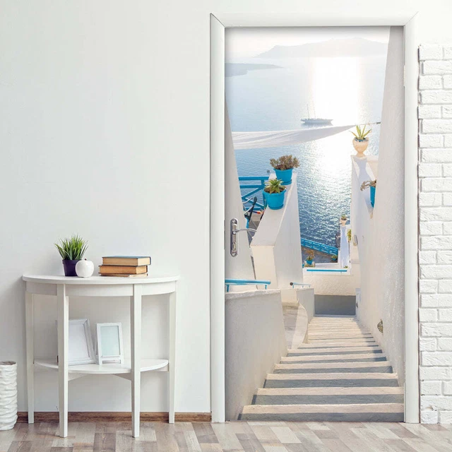 Decorazione adesiva Porta Le scale sticker lavabile pvc varie misure