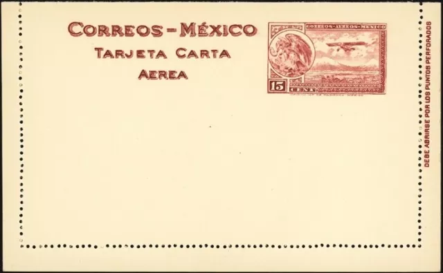 MEXICO, 1929. Air Post Letter Card H&G 1a, Mint