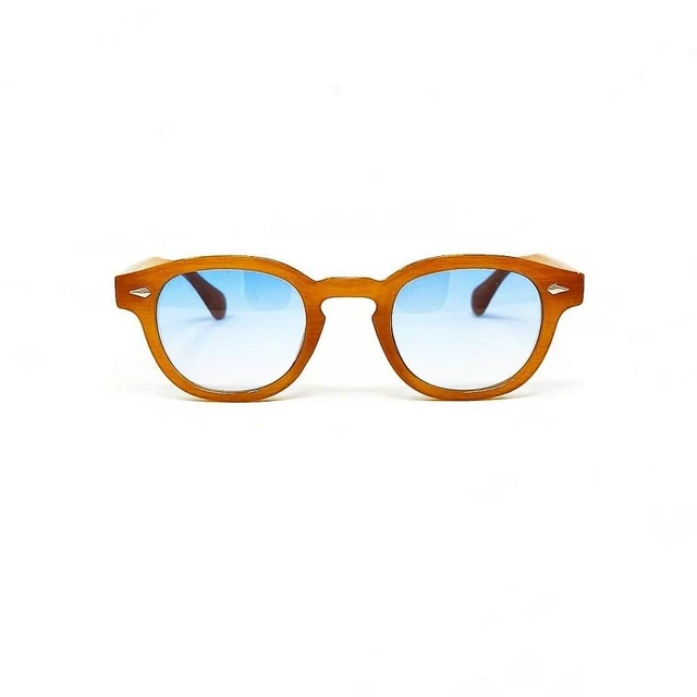 OCCHIALI DA SOLE Uomo Nero Lucido Con Lenti Azzurre Johnny Depp V400 EUR 9,50 - IT - Foto 4