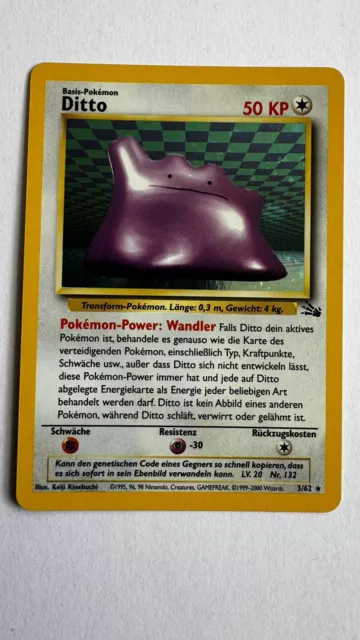 #132 Ditto Holo Pokémon Karte 1999 deutsch