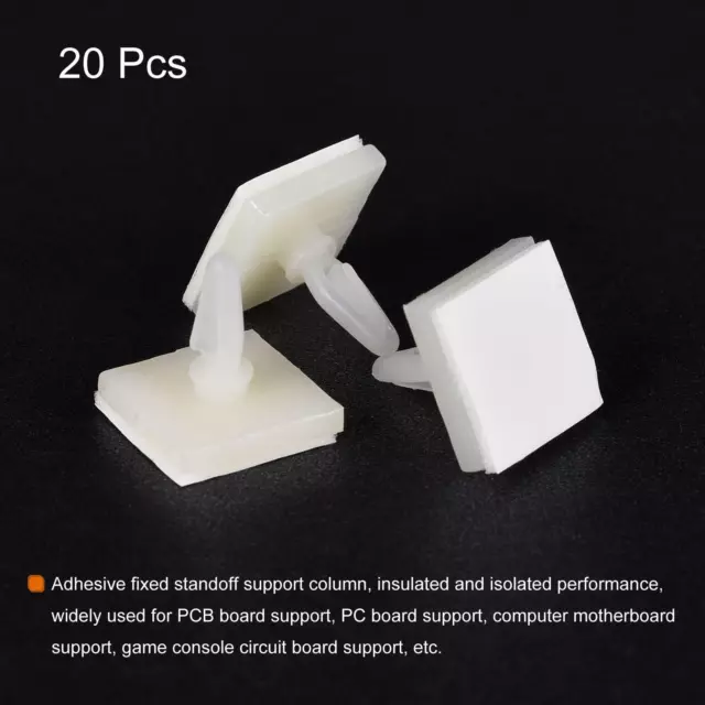 Sticky PCB Spacer Adhesive Standoffs Plastic Column 4.8mm Support Height, 20pcs 3