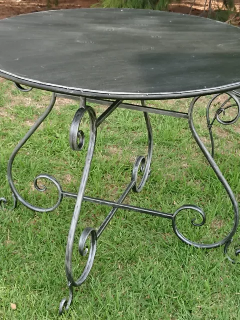 FRENCH GARDEN  PROVENCE TABLE  1 meter  bistro OUTDOOR  antique black NEW