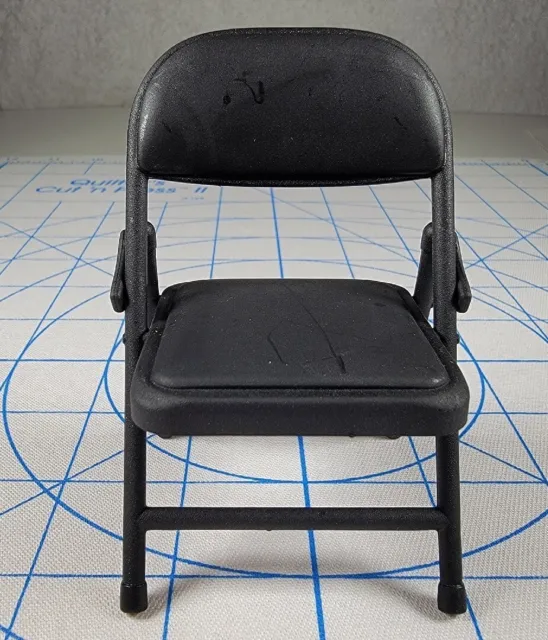 WWE Black Folding Chair Prop Custom Fodder 6" 1/12 Scale Randy Orton Series 90
