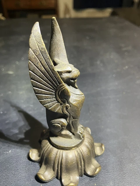 Antique Gargoyle Brass Appliqué