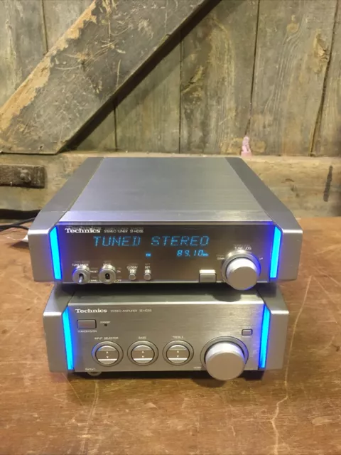 Technics ST-HD55 Stereo Tuner & SE-HD55 Stereo Amplifier Silver Works No Remote