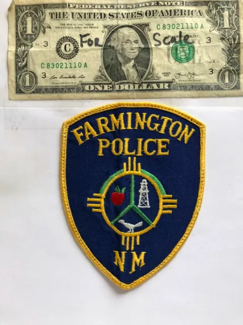 Farmington New Mexico Police Patch pre-sewn great condition