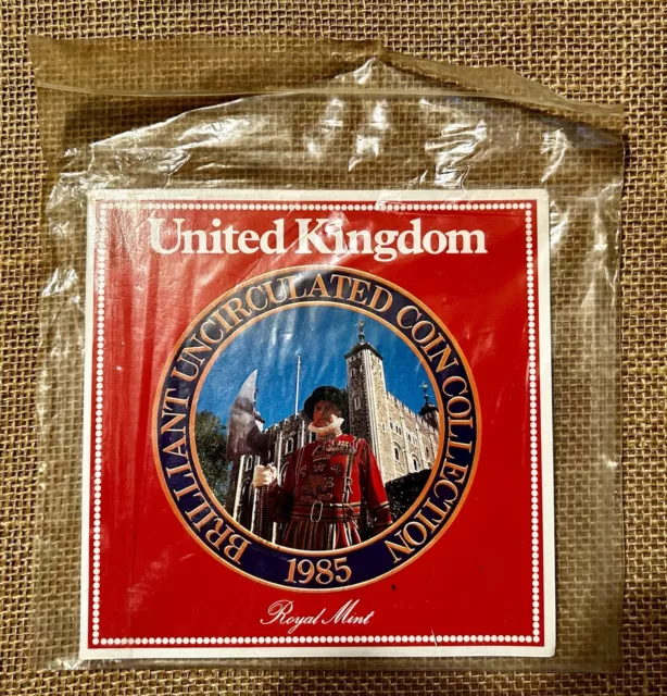 New Sealed 1985 United Kingdom Brilliant Uncirculated Coin Collection Royal Mint