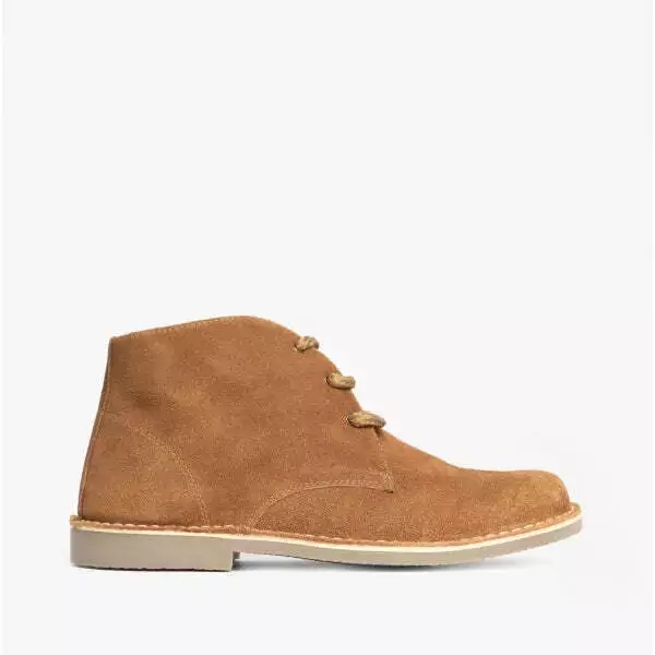 ROAMERS MENS Suede Casual Lace-Up Boots Sand £37.00 - PicClick UK