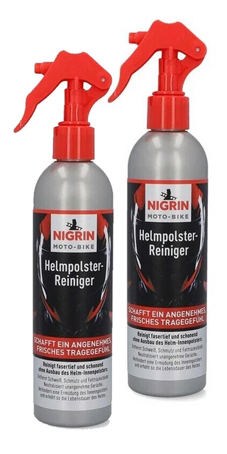 2x NIGRIN MOTO-BIKE Pulitore Casco Imbottitura Casco Moto 300ml 20618