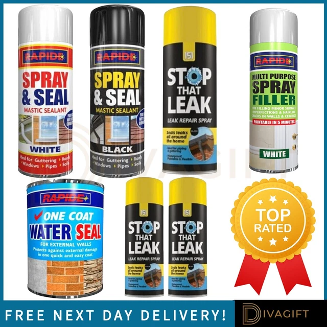 STOP THAT LEAK Spray Seal Fix Holes Waterproof Sealant Mastic Gutter