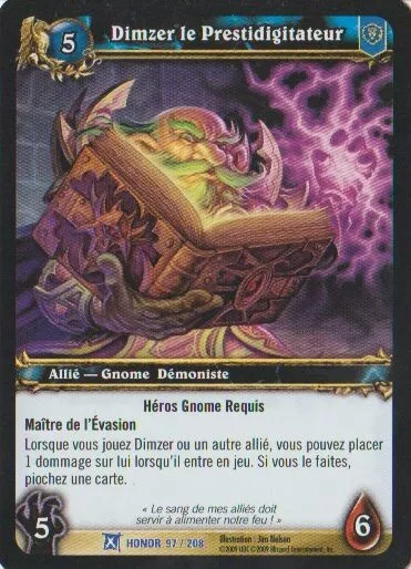 Dimzer le Prestigitateur #97 RARE / Honor FR Warcraft TCG