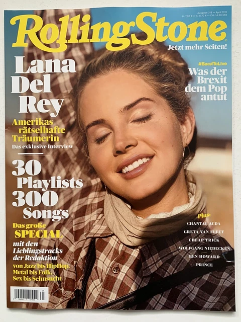 Stone Rey LANA DEL REY / Prince German Rolling Stone Magazine April 2021 £38.95 ...