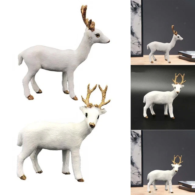 2x Hirschfiguren Statue Handwerk Für Wohnzimmer Schrank Einweihungsgeschenke