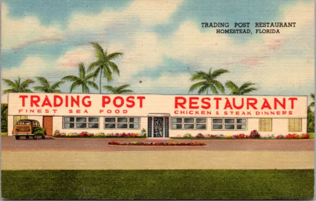 Linen Postcard Trading Post Restaurant in Homestead, Florida