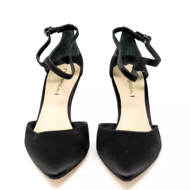 Via Spiga Chera Silk Satin Pointed Toe Ankle Strappy High Heels Pumps Shoes 8.5 2