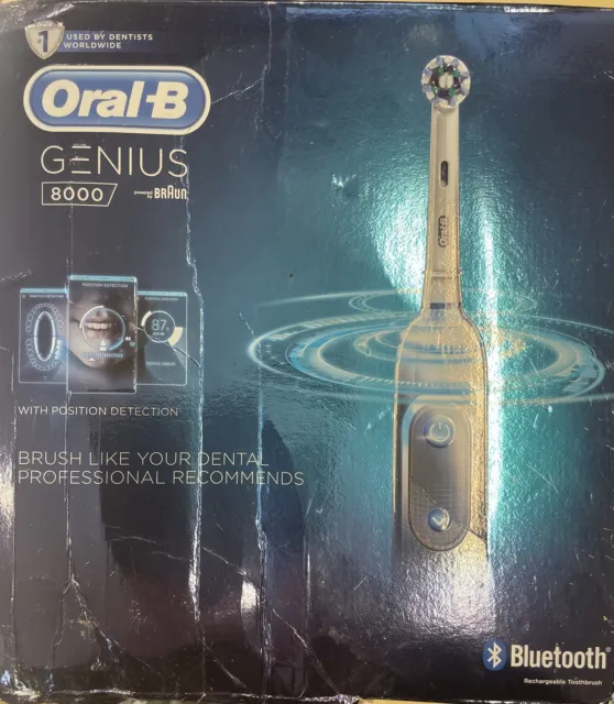 Oral-B Genius Electric Toothbrush, 3 Toothbrush Heads 2 Pin UK Plug, 8000,