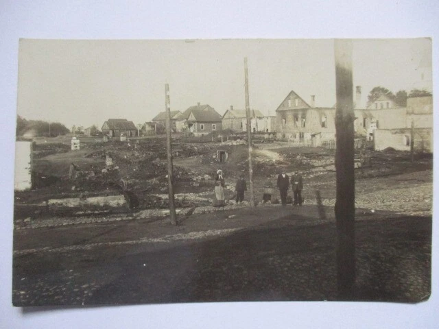 Ukraine Horodyschtsche (Luzk) Gorodyschtsche Ortsansicht Fotokarte 1916 mit Text