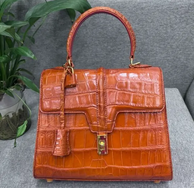 Genuine Leather Bag, Handbag for Women with Handle Drop Shoulder Strap