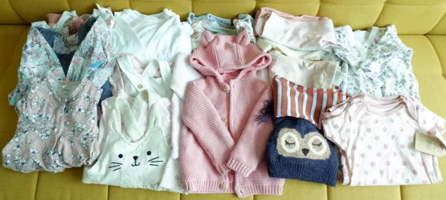 Baby Girls Clothes Bundle 6-9 Month M&S H&M Polarn O Pyret