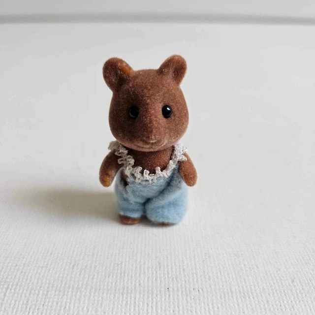 SYLVANIAN FAMILIES VINTAGE Oakwood Squirrel Standing Baby Boy Calico