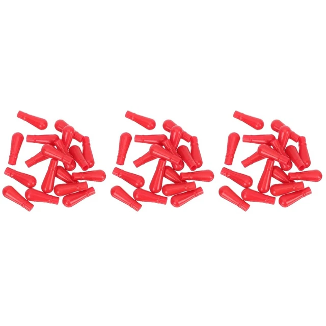 150 Pcs Red Rubber Bulb Caps Dropper Silicone Cap Red Bulbs Silicone Straw Scale
