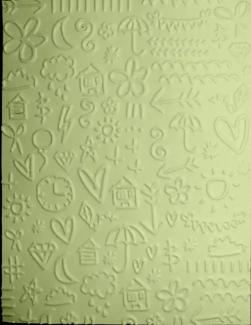 EMBOSSED PAPER  PACK x 8 ~ 4 COLOURS ~ SCRAPBOOKING/CARDMAKING 2