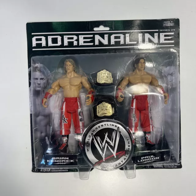 WWE WWF Adrenaline Series 24 2er-Pack Brian Kendrick und Paul London versiegelt selten