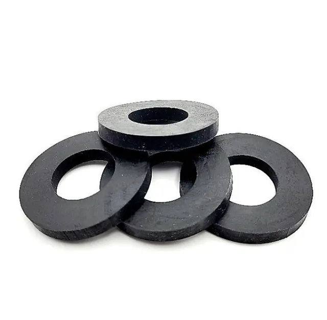 1" ID Rubber Flat Washers 2" OD 1/4" Thick Spacers Gaskets Seals 1 x 2 x 1/4