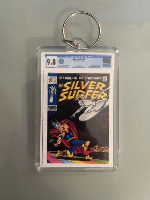 Silver Surfer #4 - CGC Homage - Mini Slab - Key Issue Keychain