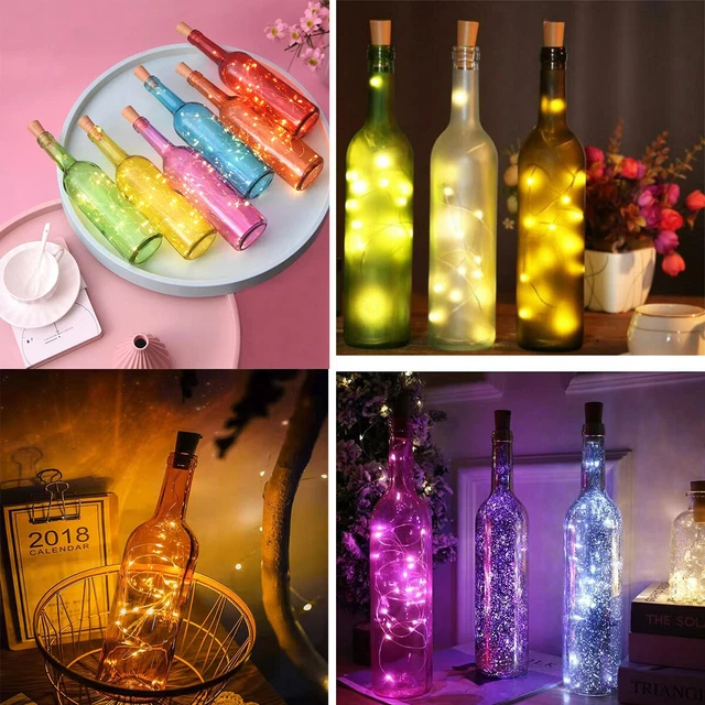 4Pcs Wine Bottle Cork Fairy String Light 20 LED Lights Battery Operated Party