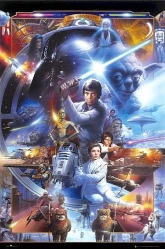 STAR WARS ~ 30TH ANNIVERSARY CAST 24x36 Movie POSTER Tsuneo Sanda Episode STAR WARS ~ 30TH ANNIVERSARY CAST 24x36 Movie POSTER Tsuneo Sanda Episode