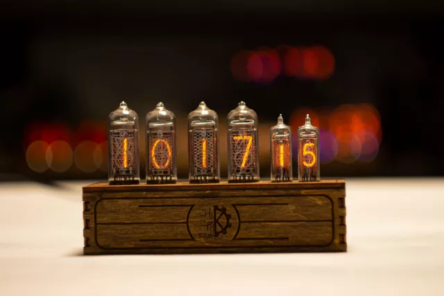 Nixie tube clock IN-14+IN-16 RGB table desk retro old vintage clock for bedroom