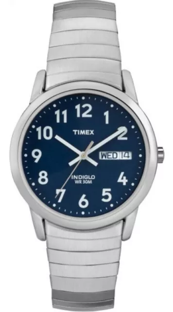 Timex Hommes Facile Lisible Indiglo Expander Montre 35mm Eau Résistant T20031