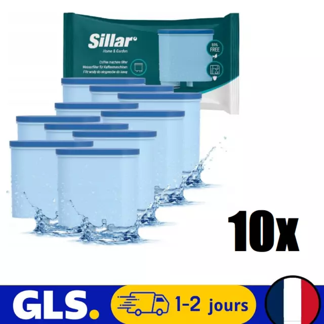 10x Filtre Sillar, compatible avec Saeco Philips AquaClean CA6903