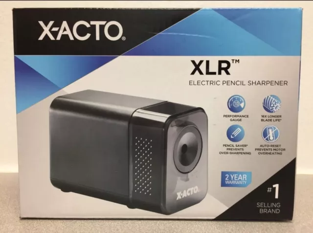 X-ACTO XLR Office Electric Pencil Sharpener Charcoal Black 1818LMR