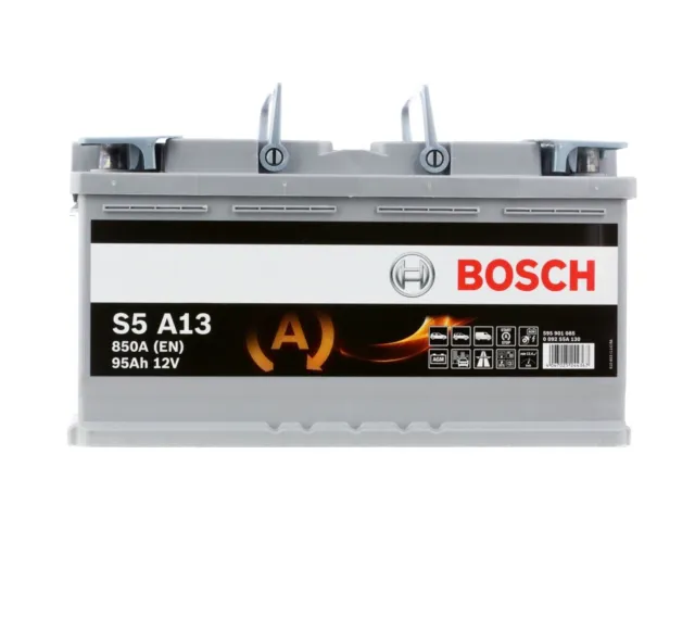 Autobatterie BOSCH S5 12V 95Ah 850A AGM Starterbatterie 0 092 S5A 130