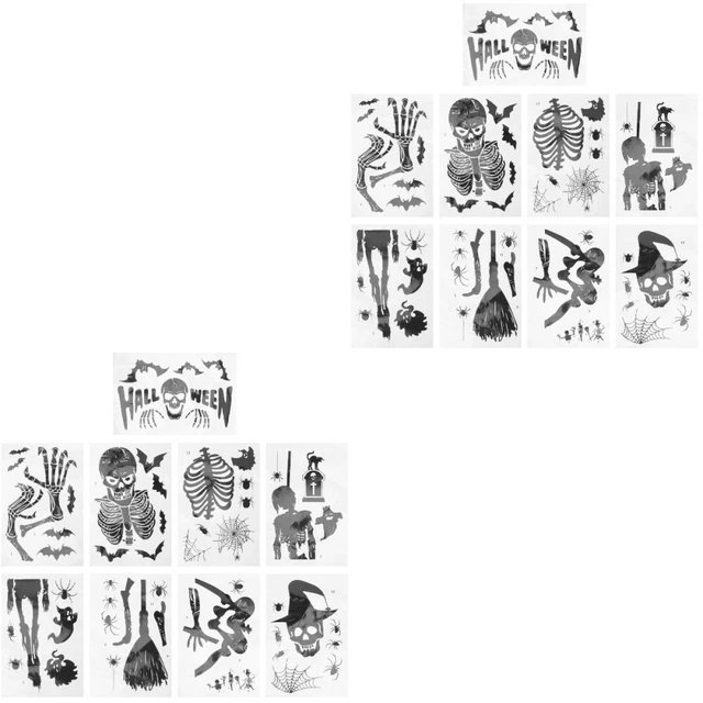140 adesivi a forma di pipipistrello, 3D, 5 misure, per Halloween, finestre, decorazione di casa, finestre, Halloween, feste (pipistrelli