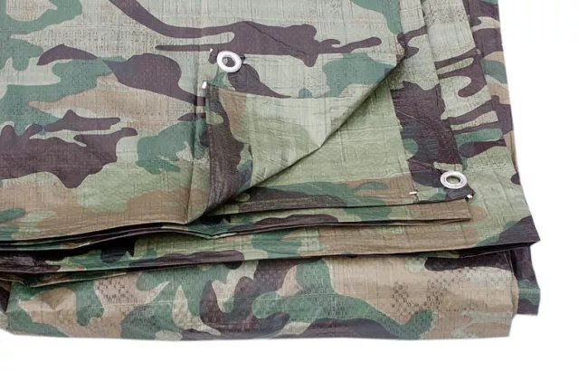 Bâche Housse Sol Drap 1.8M X 2.4M 80 Gsm - Camouflage