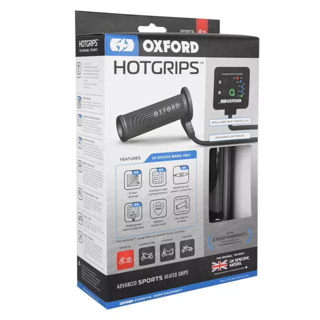 Oxford SPORTS Hotgrips - Advanced Motorcycle Motorbike Heated Grips - EL692UK