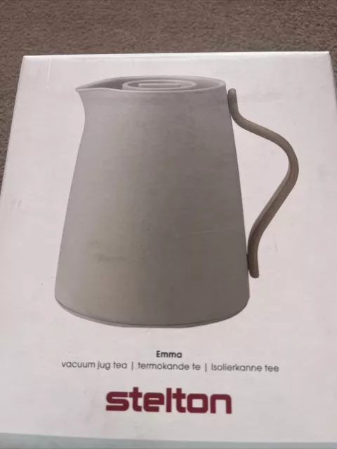 Brocca sottovuoto Stelton Emma per tè sabbia morbida, teiera, acciaio inox, PP, faggio...